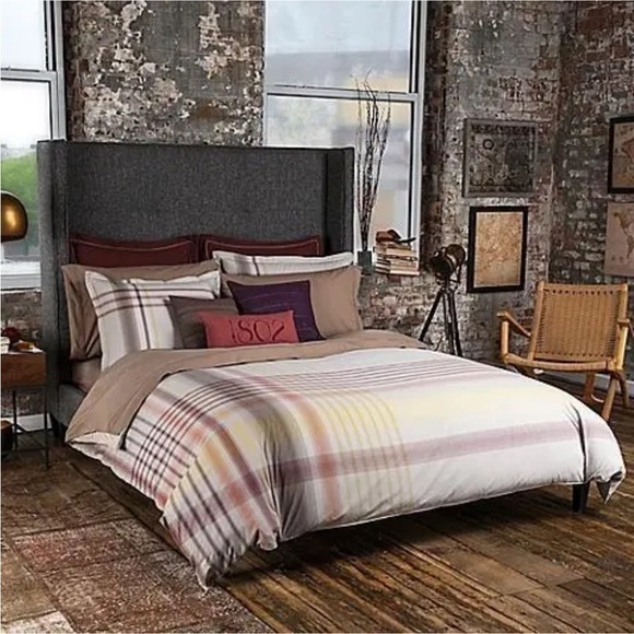 Beekman 1802 Lockport King Shams Tawny Plaid Pair Set of Two Cotton New NWT - Picture 7 of 7